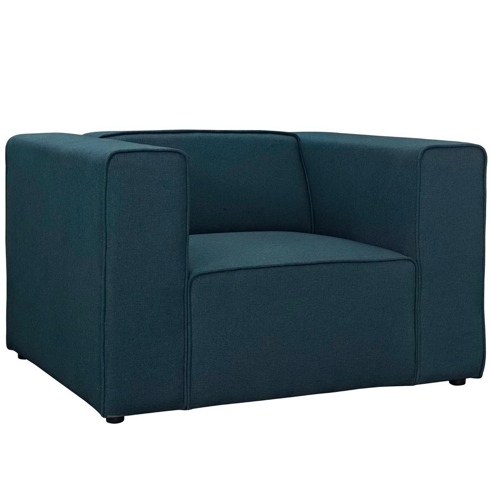 Mingle Upholstered Fabric Armchair - Blue