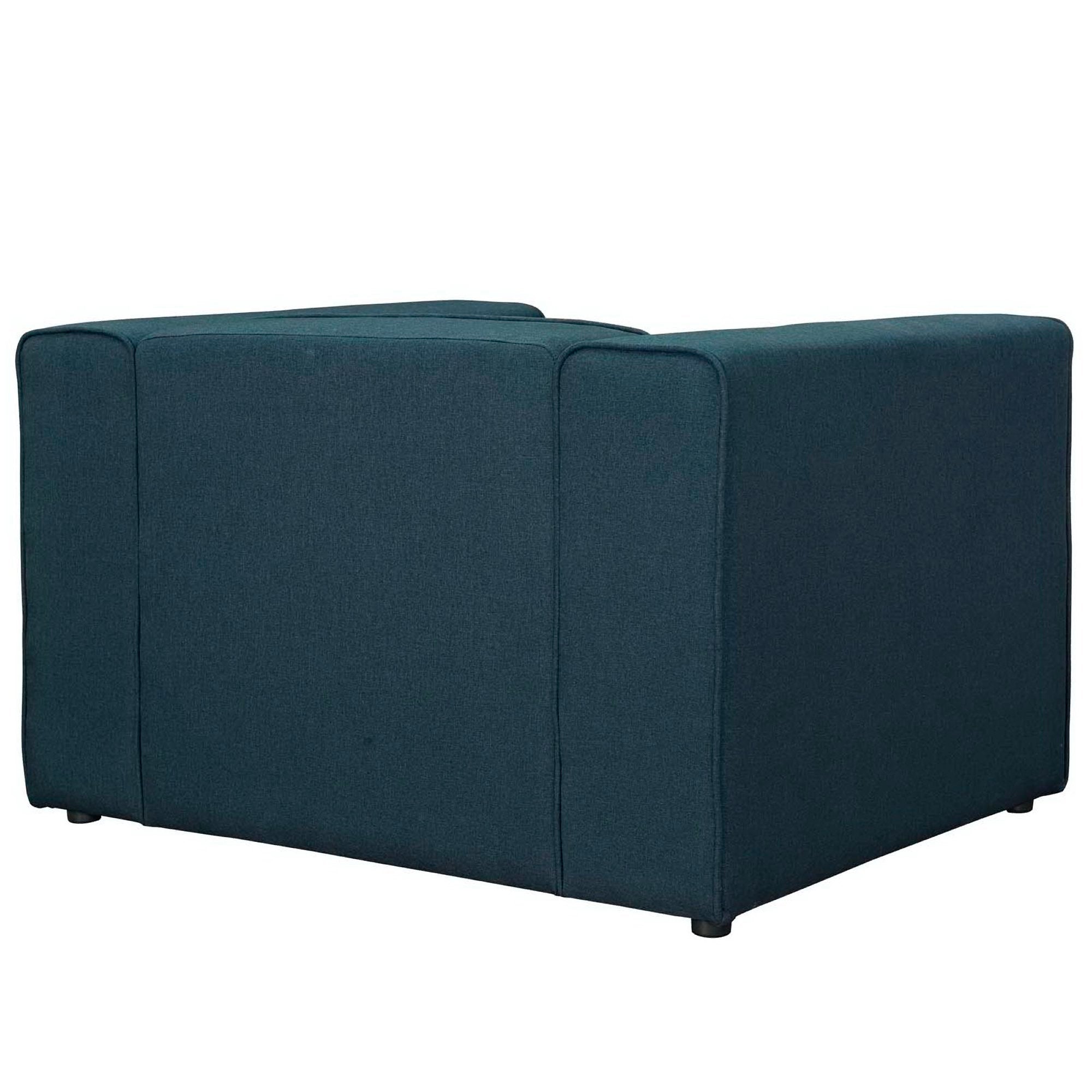 Mingle Upholstered Fabric Armchair - Teal