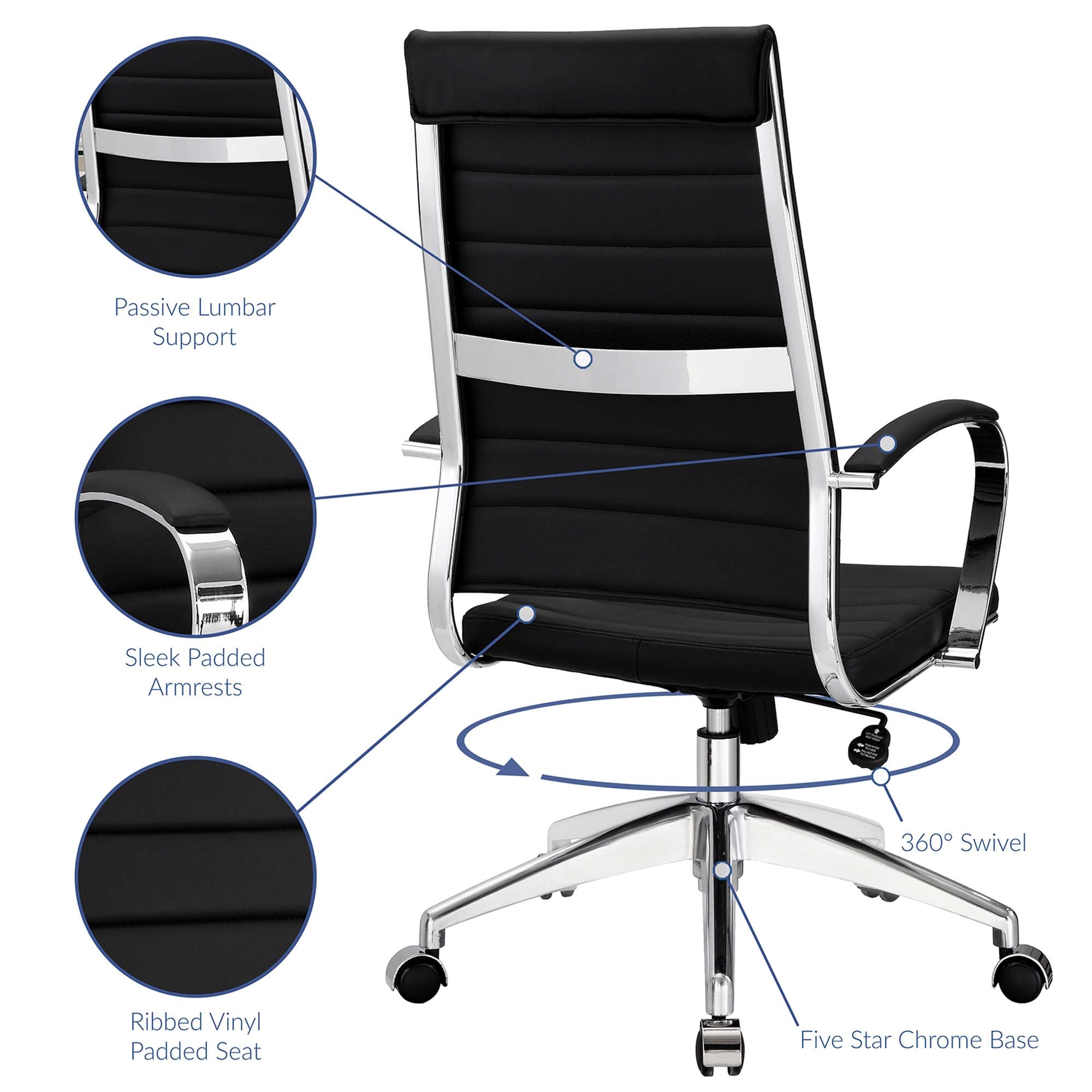 Jive Highback Office Chair - Gray