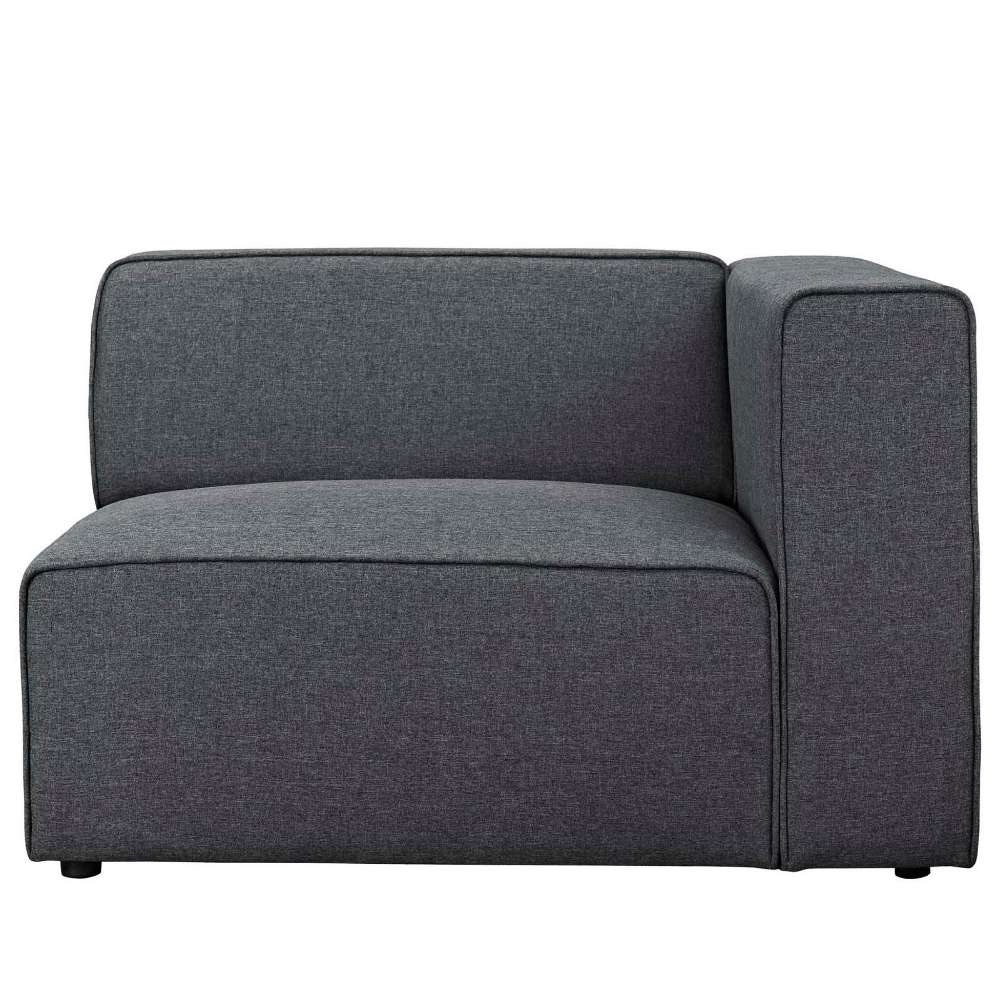 Mingle Fabric Right-Facing Sofa - White