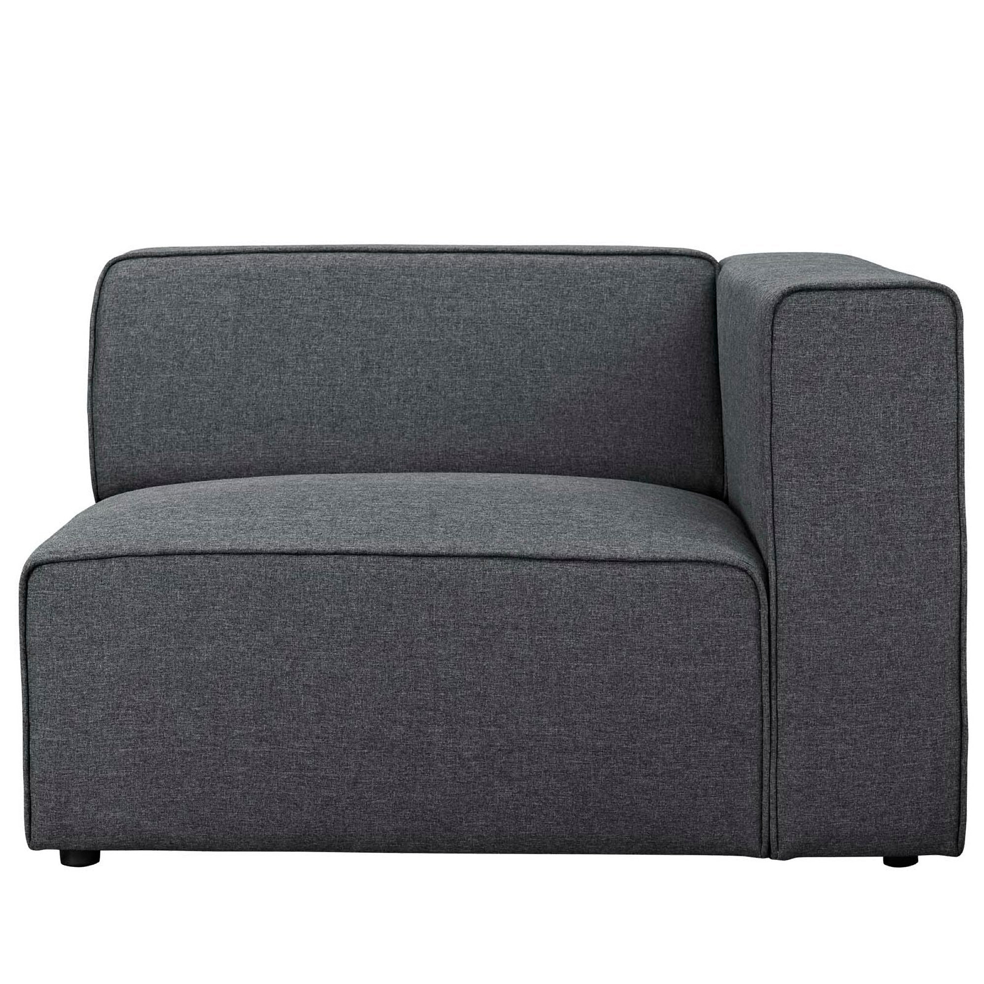 Mingle Fabric Right-Facing Sofa - White