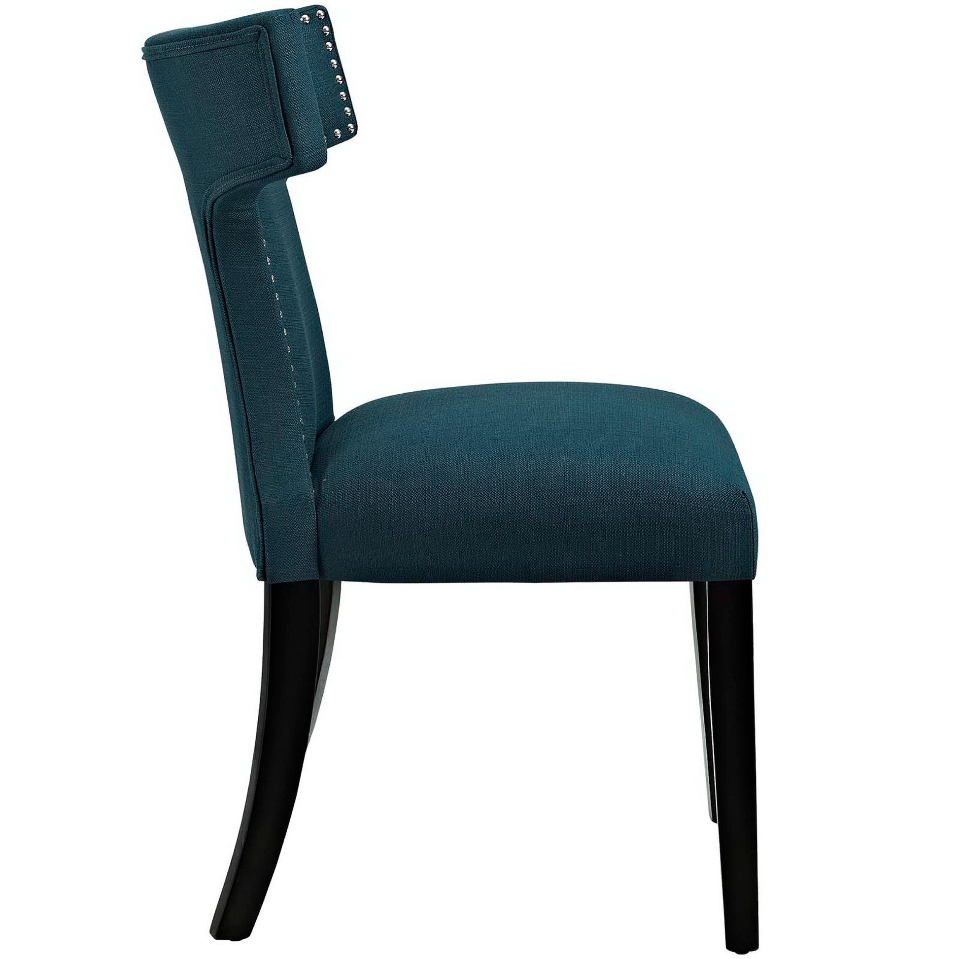 Curve Fabric Dining Side Chair Set of 2 - Orange