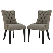 Regent Fabric Dining Side Chair Set of 2 - Granite