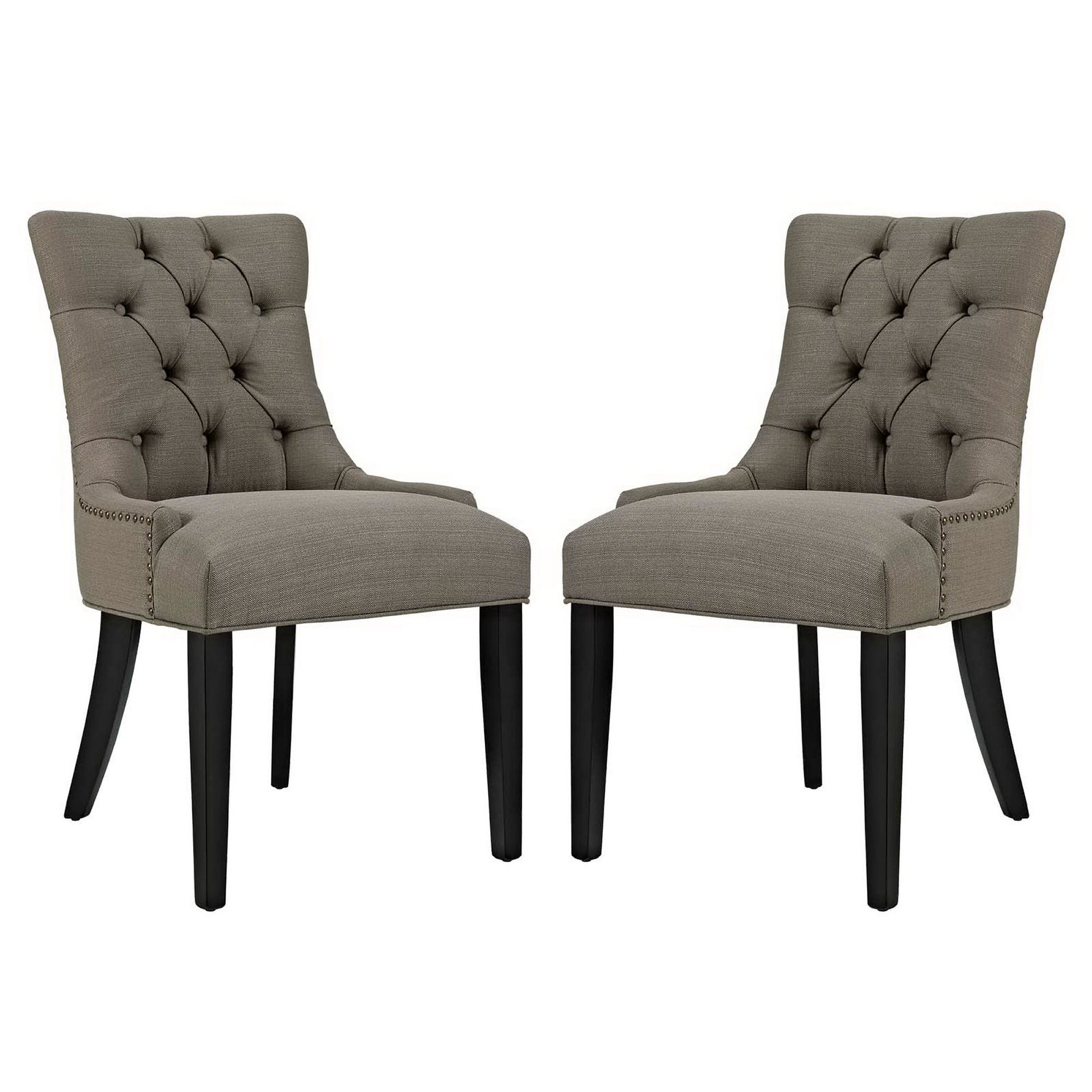 Regent Fabric Dining Side Chair Set of 2 - Granite