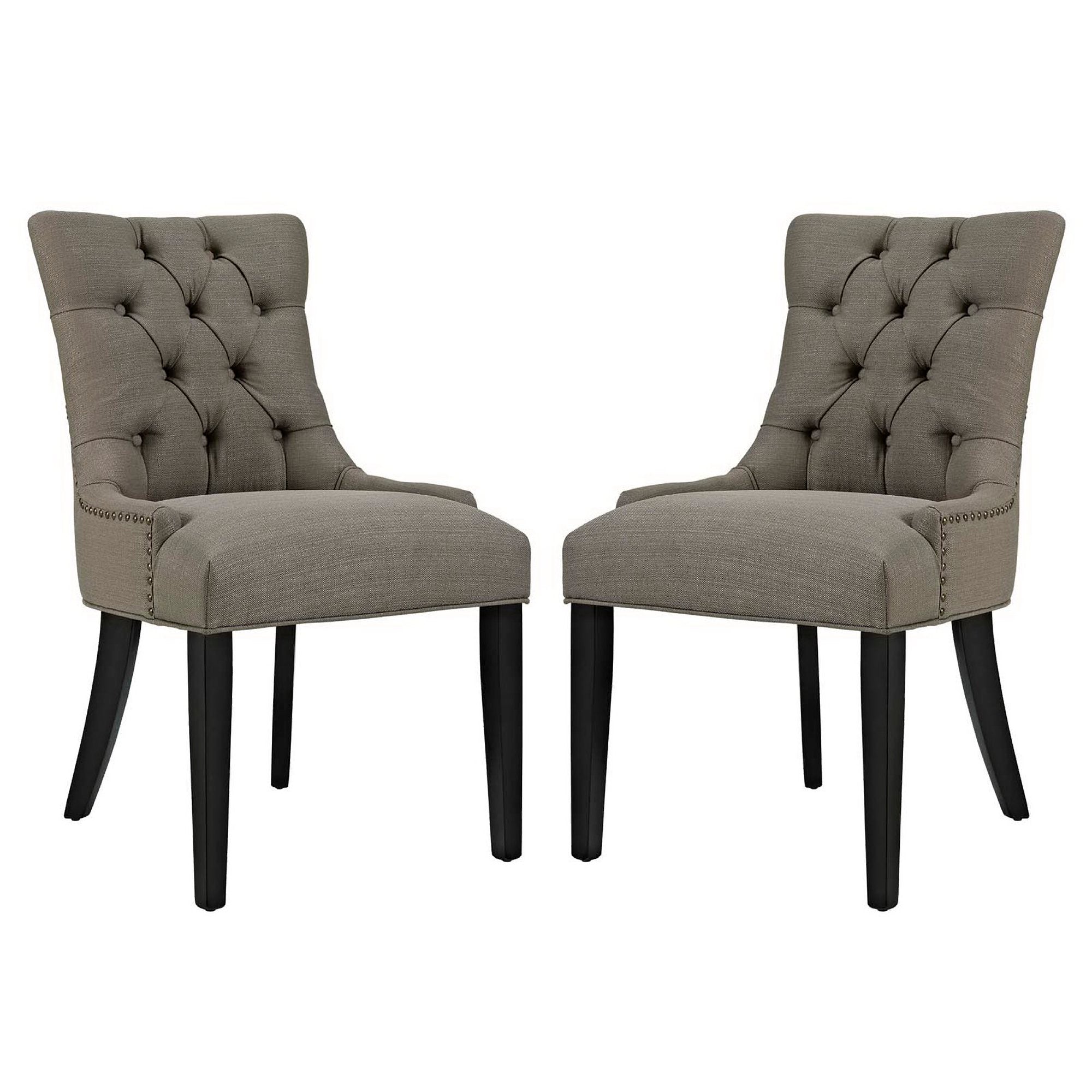Regent Fabric Dining Side Chair Set of 2 - Granite