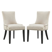 Marquis Fabric Dining Side Chair Set of 2 - Beige