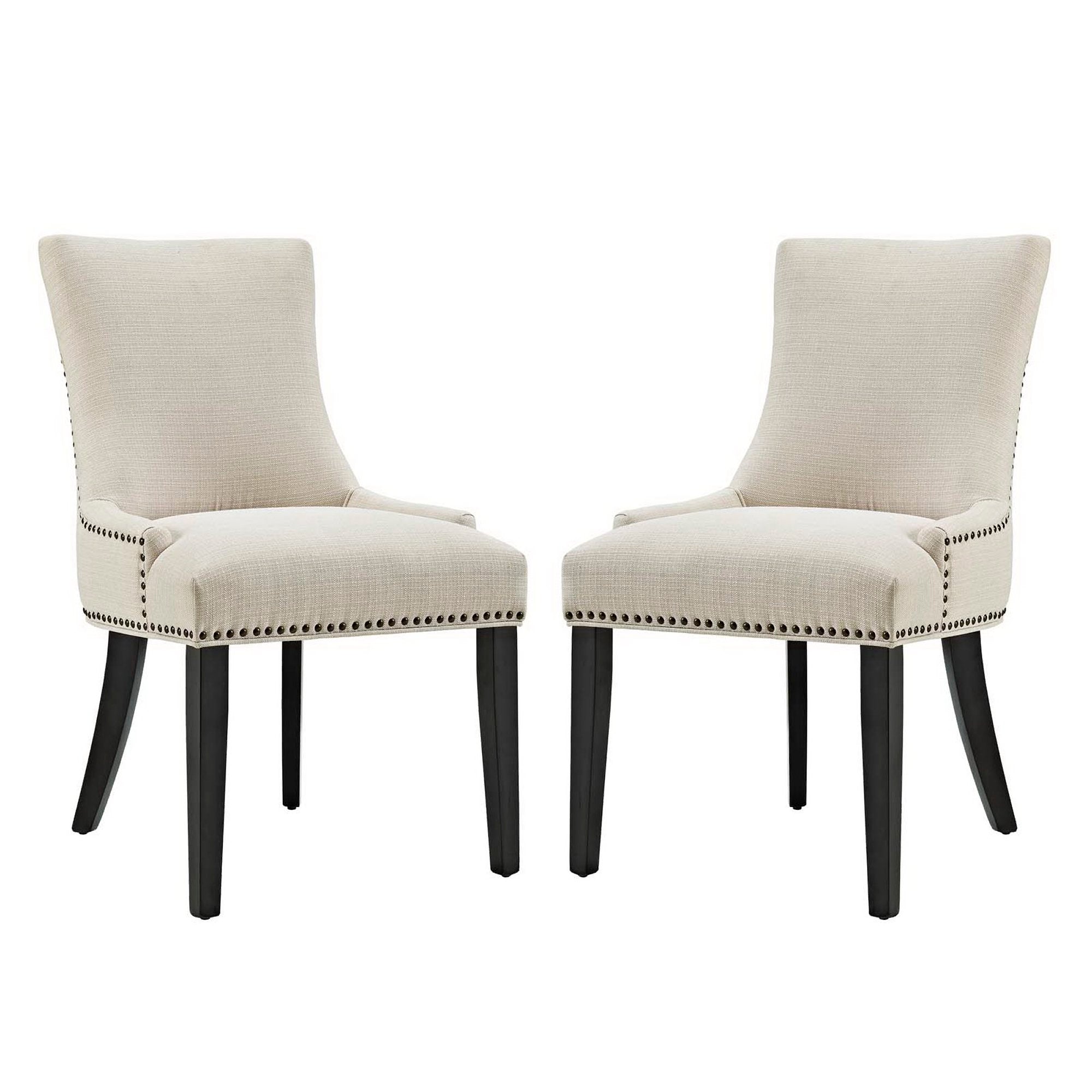 Marquis Fabric Dining Side Chair Set of 2 - Beige
