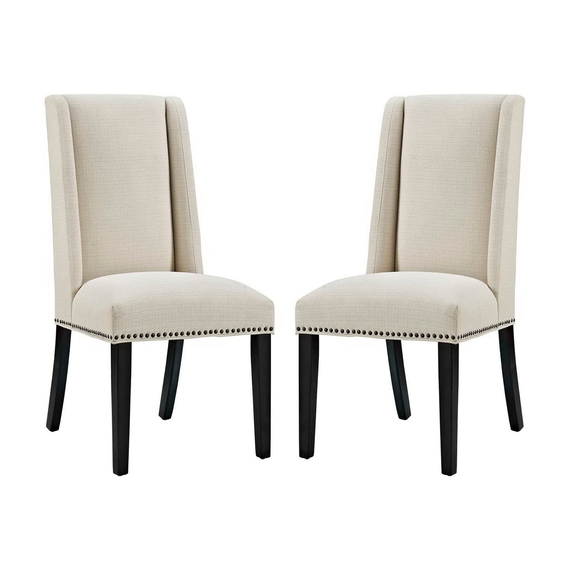 Baron Fabric Dining Chair Set of 2 - Beige