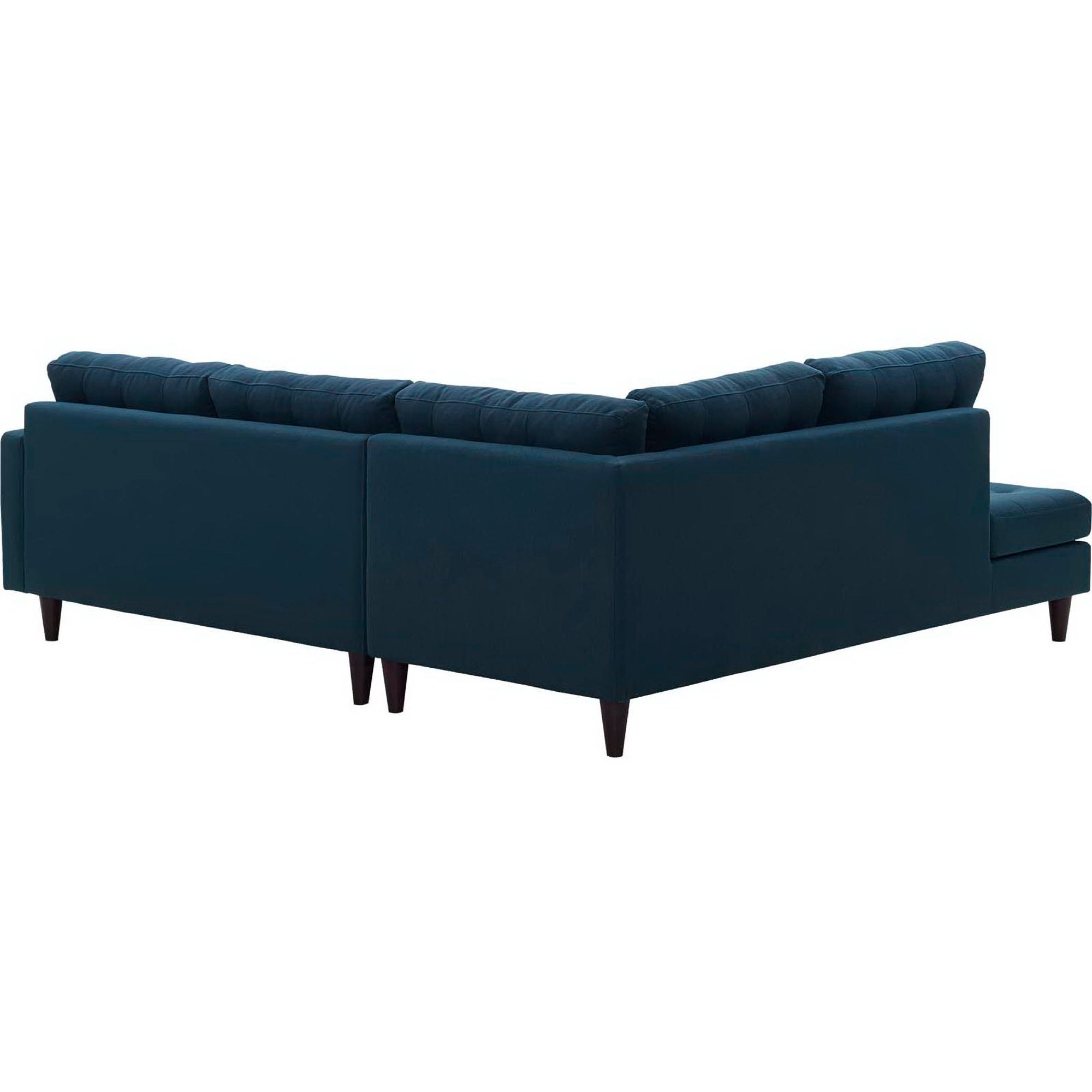 Empress 2 Piece Upholstered Fabric Left Facing Bumper Sectional - Light Gray