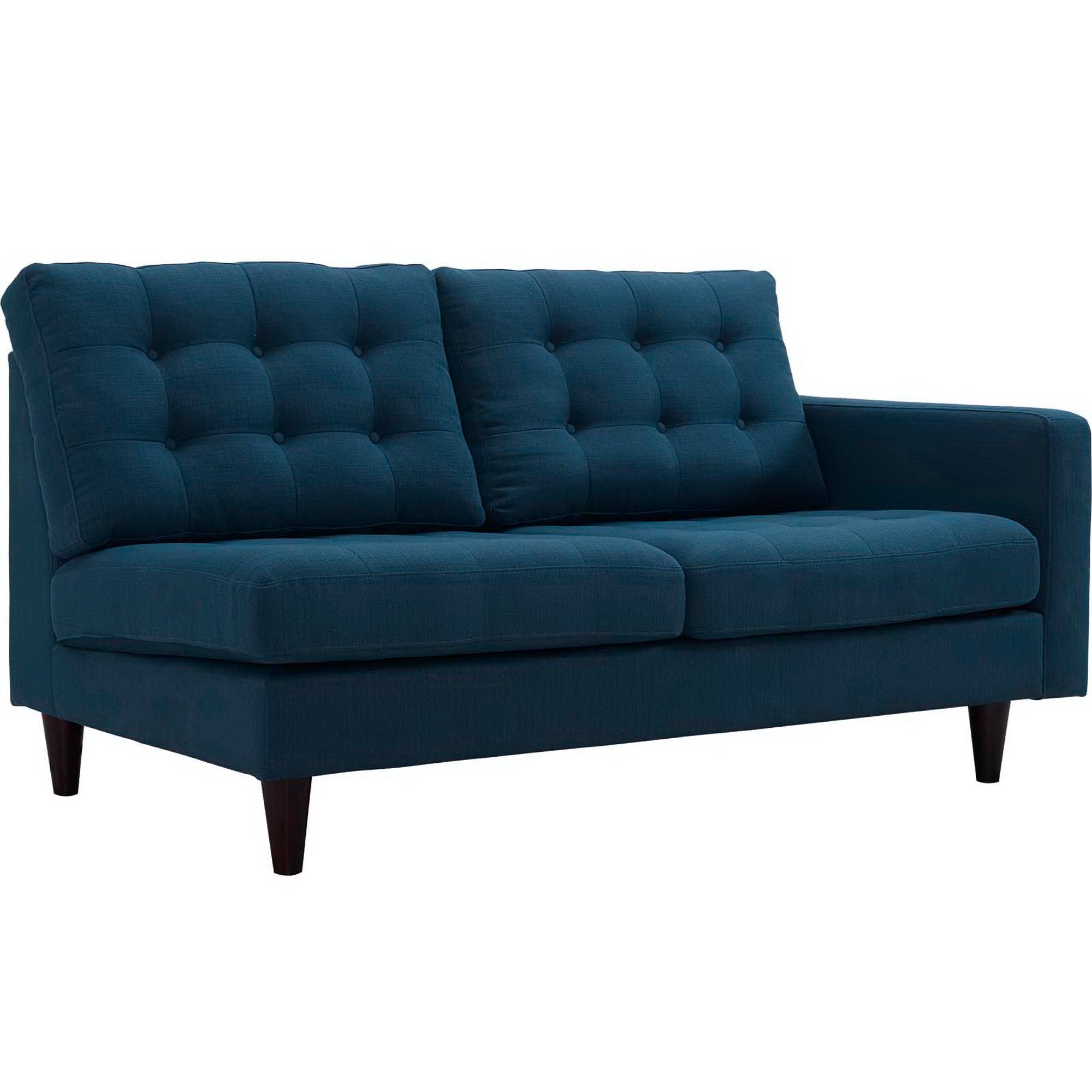 Empress 2 Piece Upholstered Fabric Left Facing Bumper Sectional