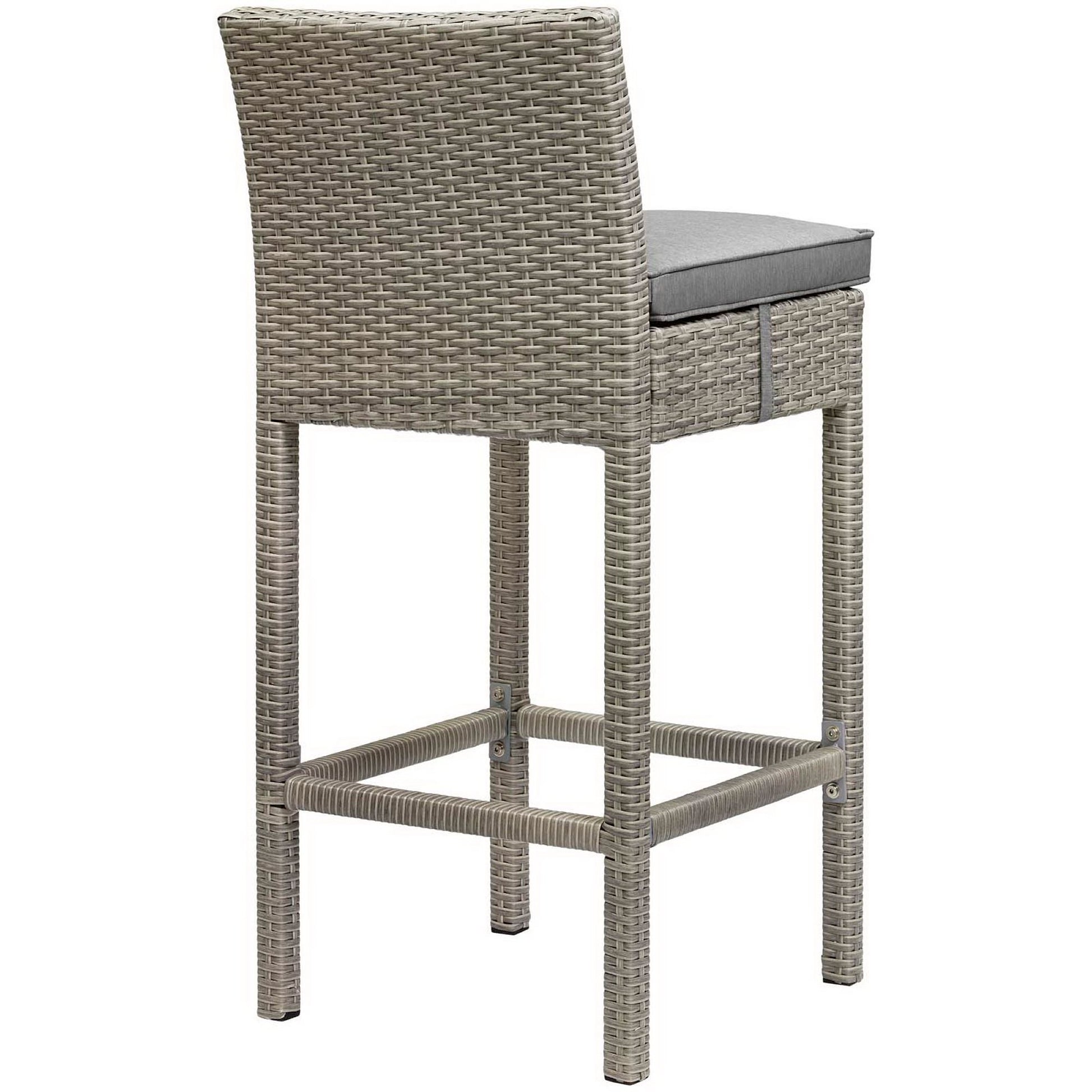 Conduit Outdoor Wicker Rattan Bar Stool