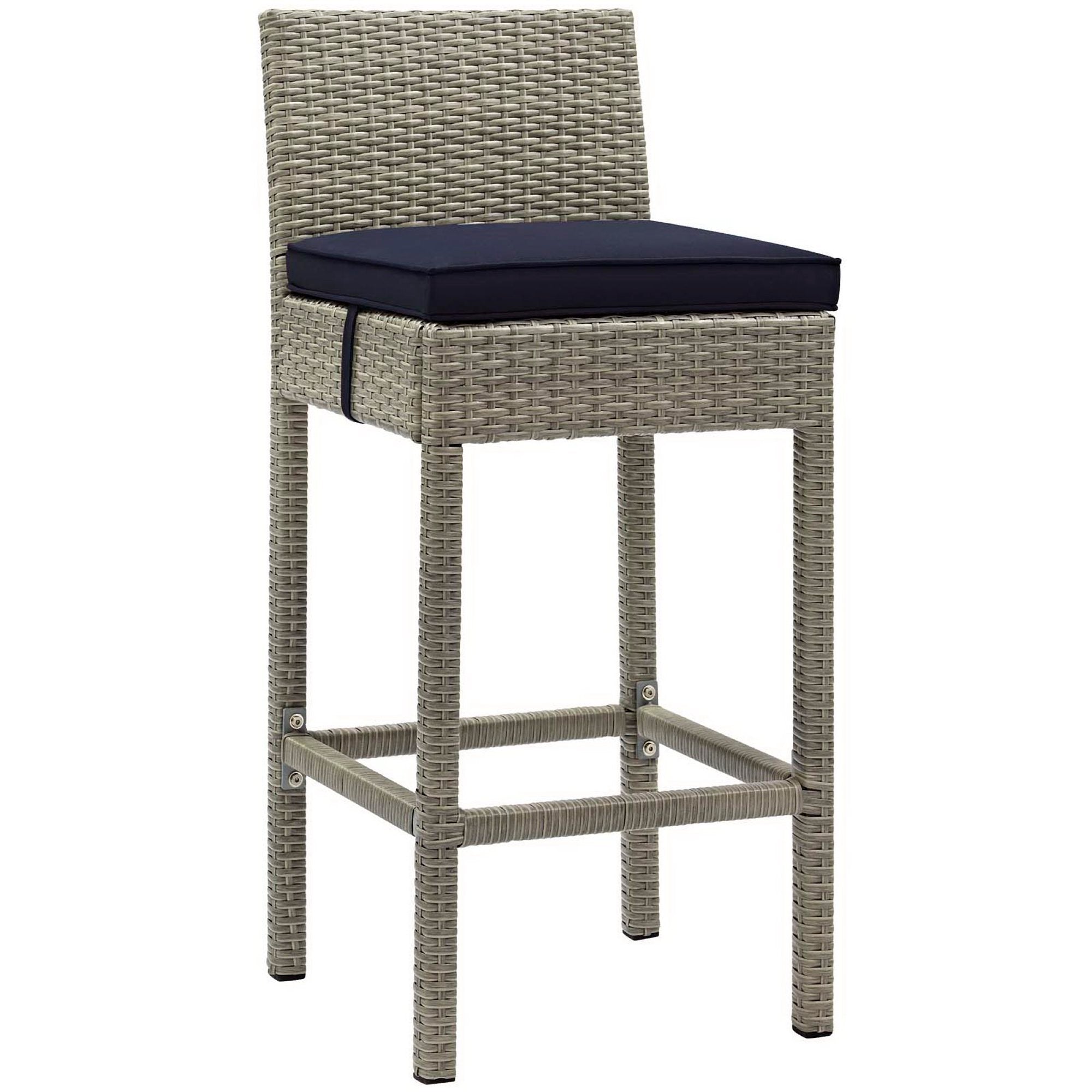 Conduit Outdoor Wicker Rattan Bar Stool