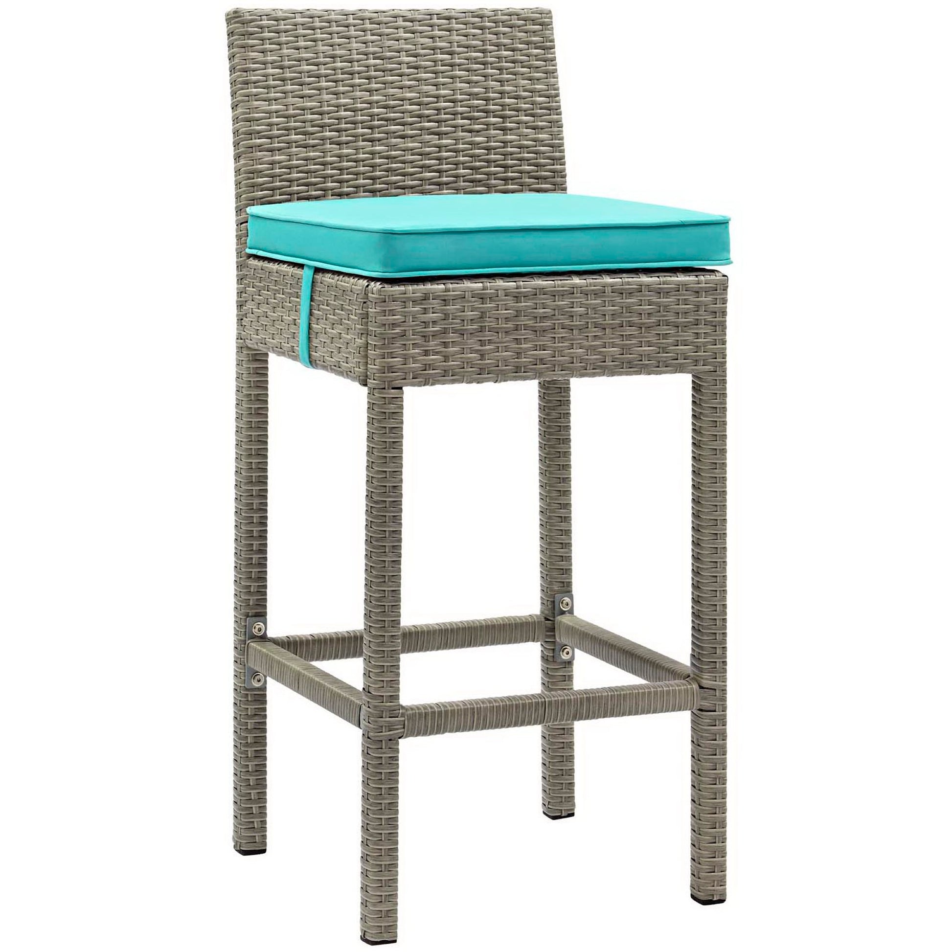 Conduit Outdoor Wicker Rattan Bar Stool