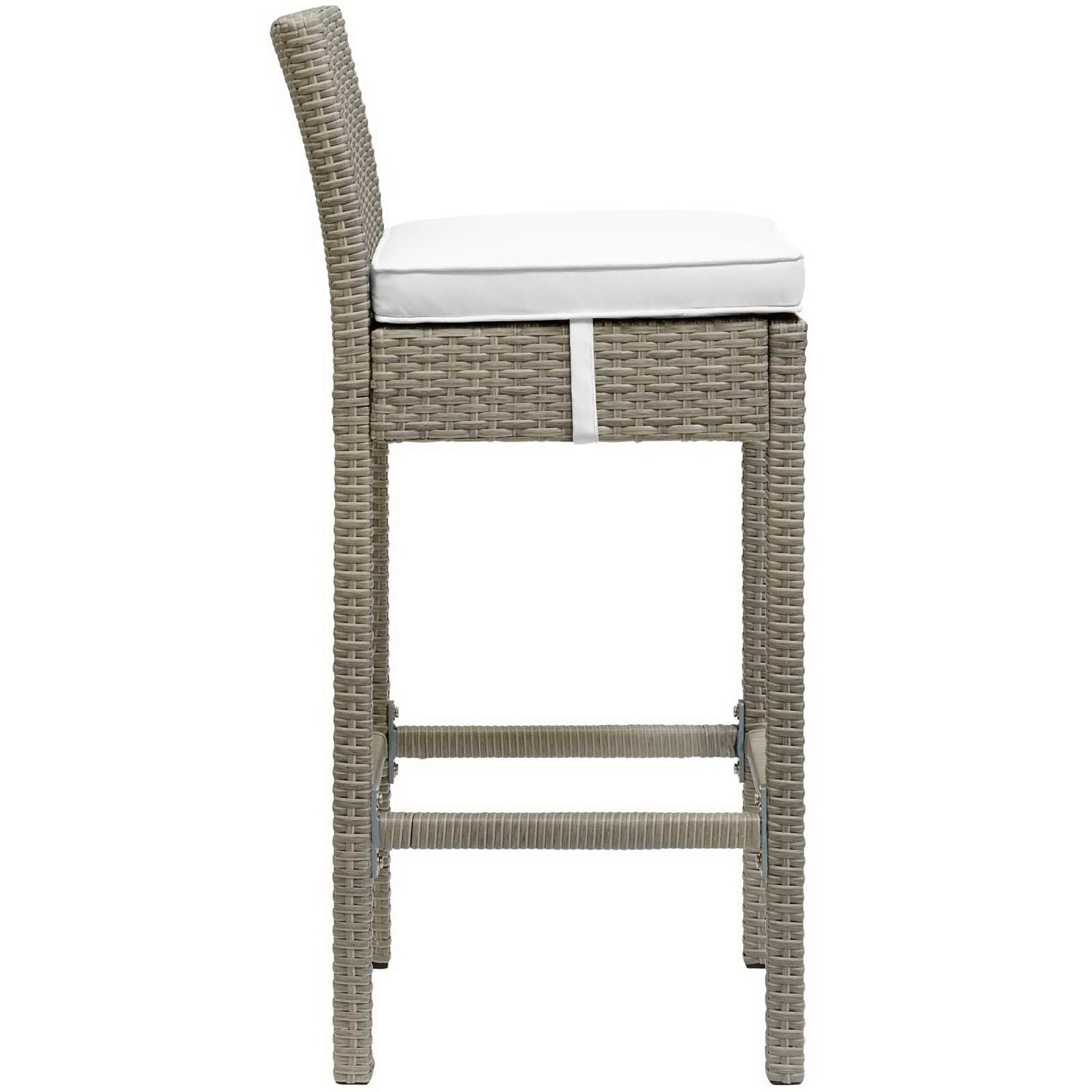 Conduit Outdoor Wicker Rattan Bar Stool