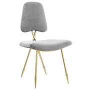 Ponder Performance Velvet Dining Side Chair - Gray