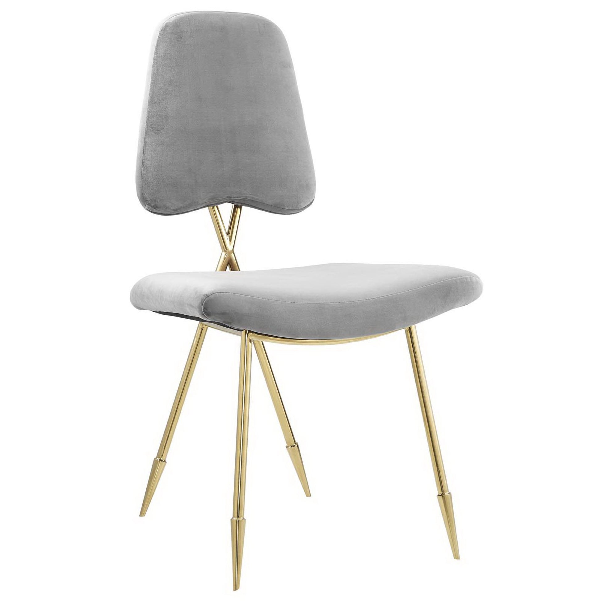 Ponder Performance Velvet Dining Side Chair - Gray