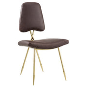 Ponder Antique Faux Leather Dining Side Chair - Brown