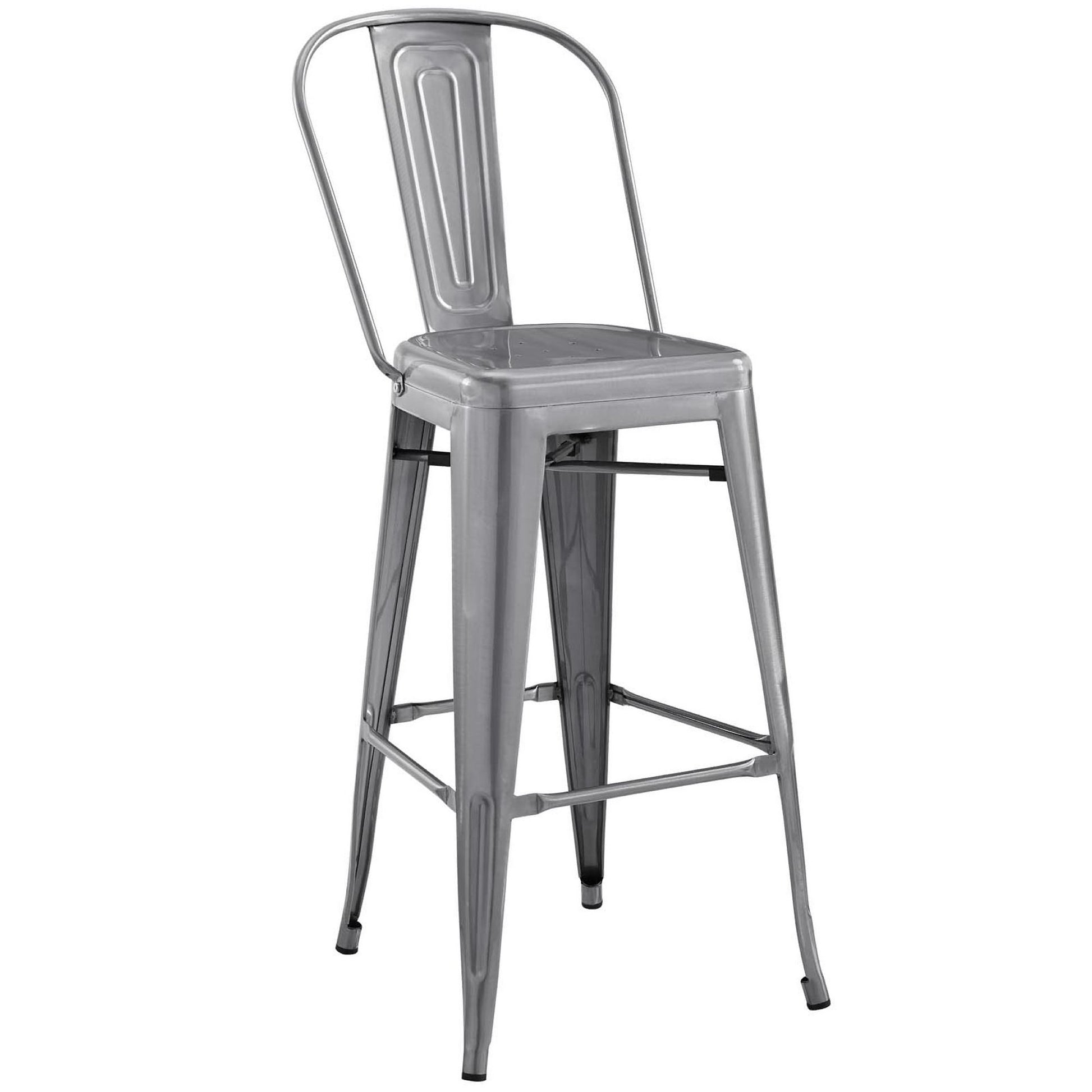 Promenade Bar Side Stool - Gunmetal