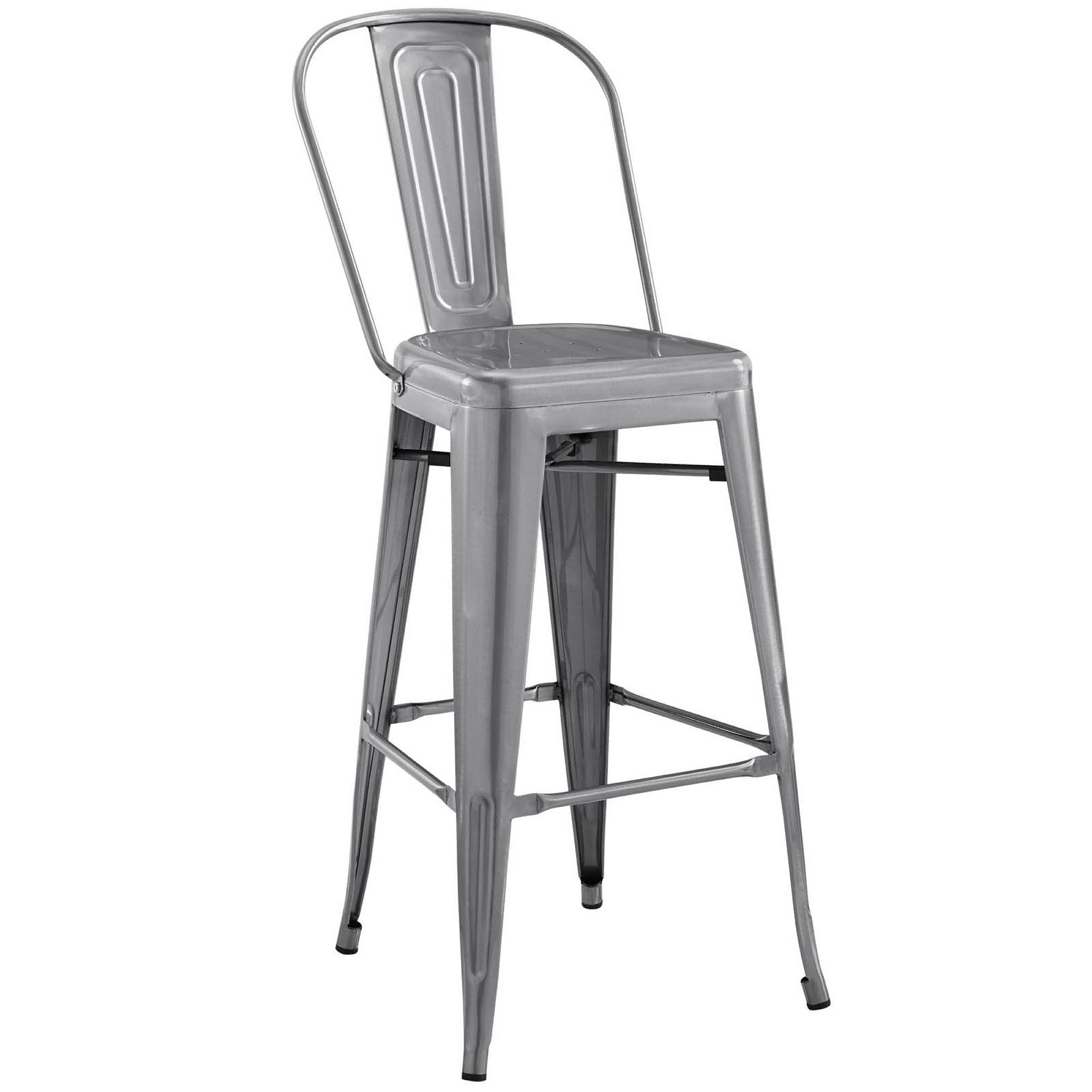 Promenade Bar Side Stool - Gunmetal