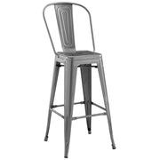 Promenade Metal Bar Side Stool - Gunmetal