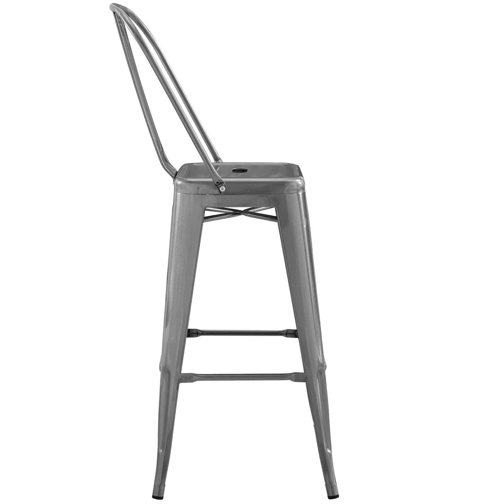 Promenade Metal Bar Side Stool - White