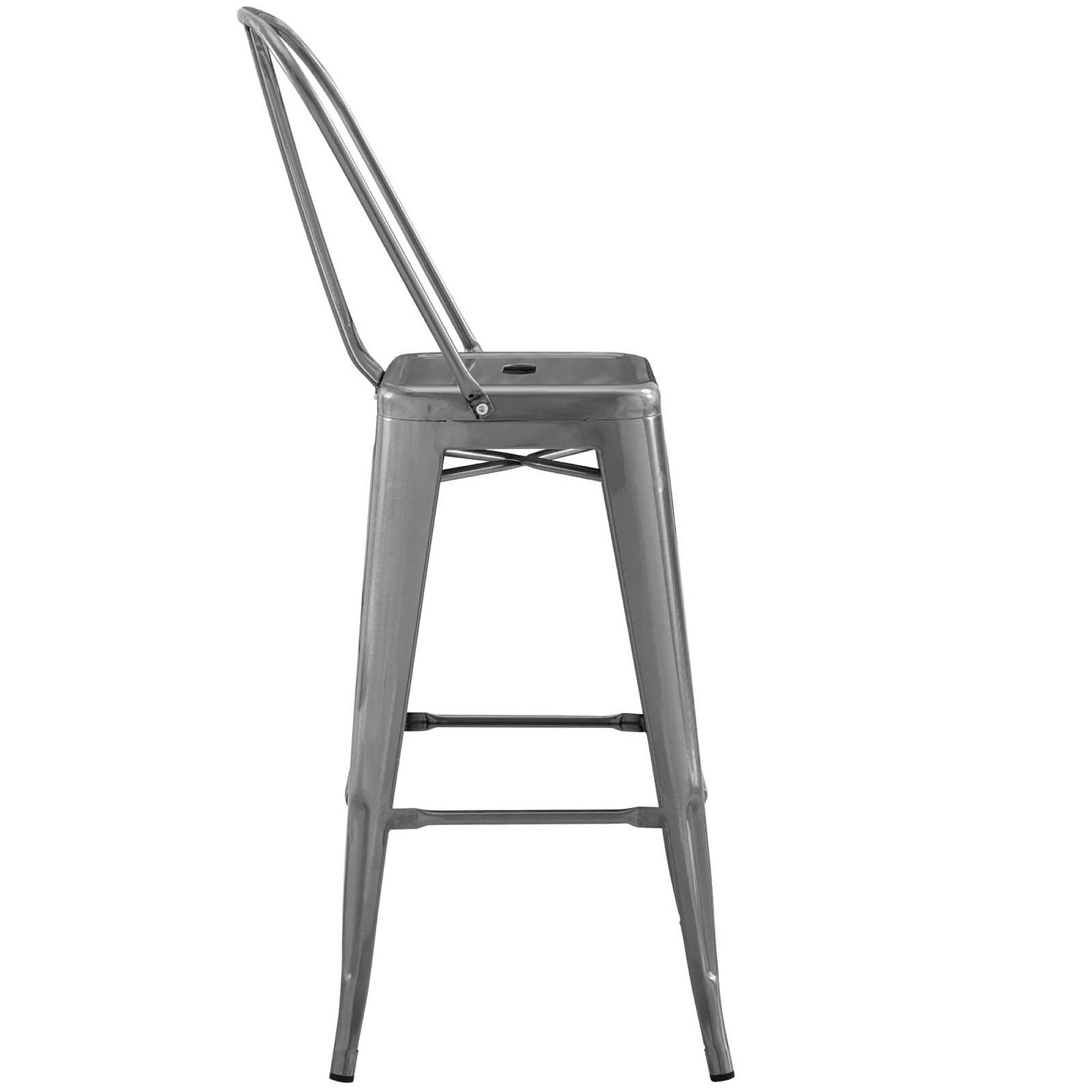 Promenade Metal Bar Side Stool - White