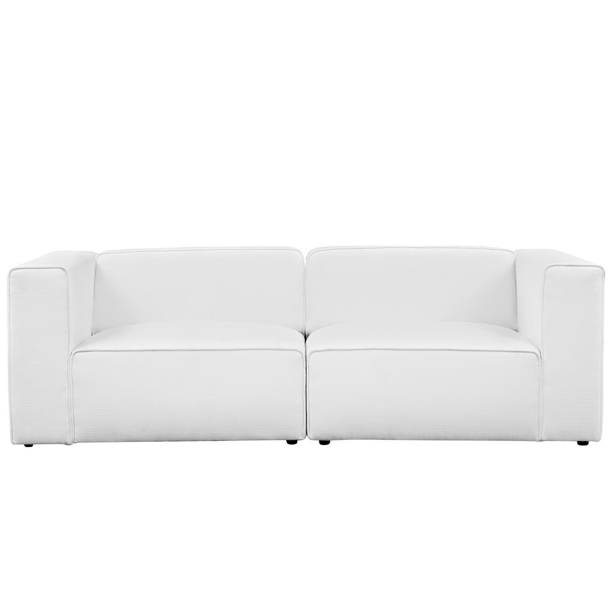 Mingle 2 Piece Upholstered Fabric Sectional Sofa Set