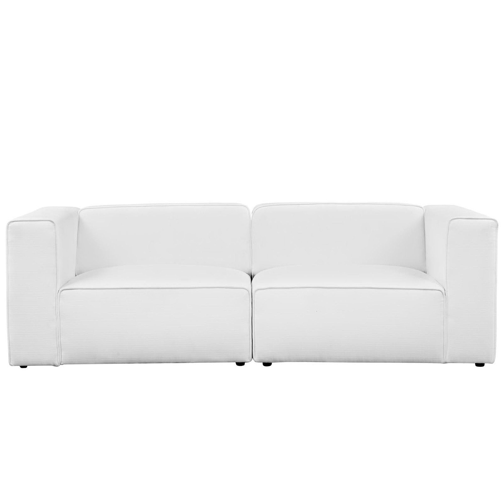 Mingle 2 Piece Upholstered Fabric Sectional Sofa Set