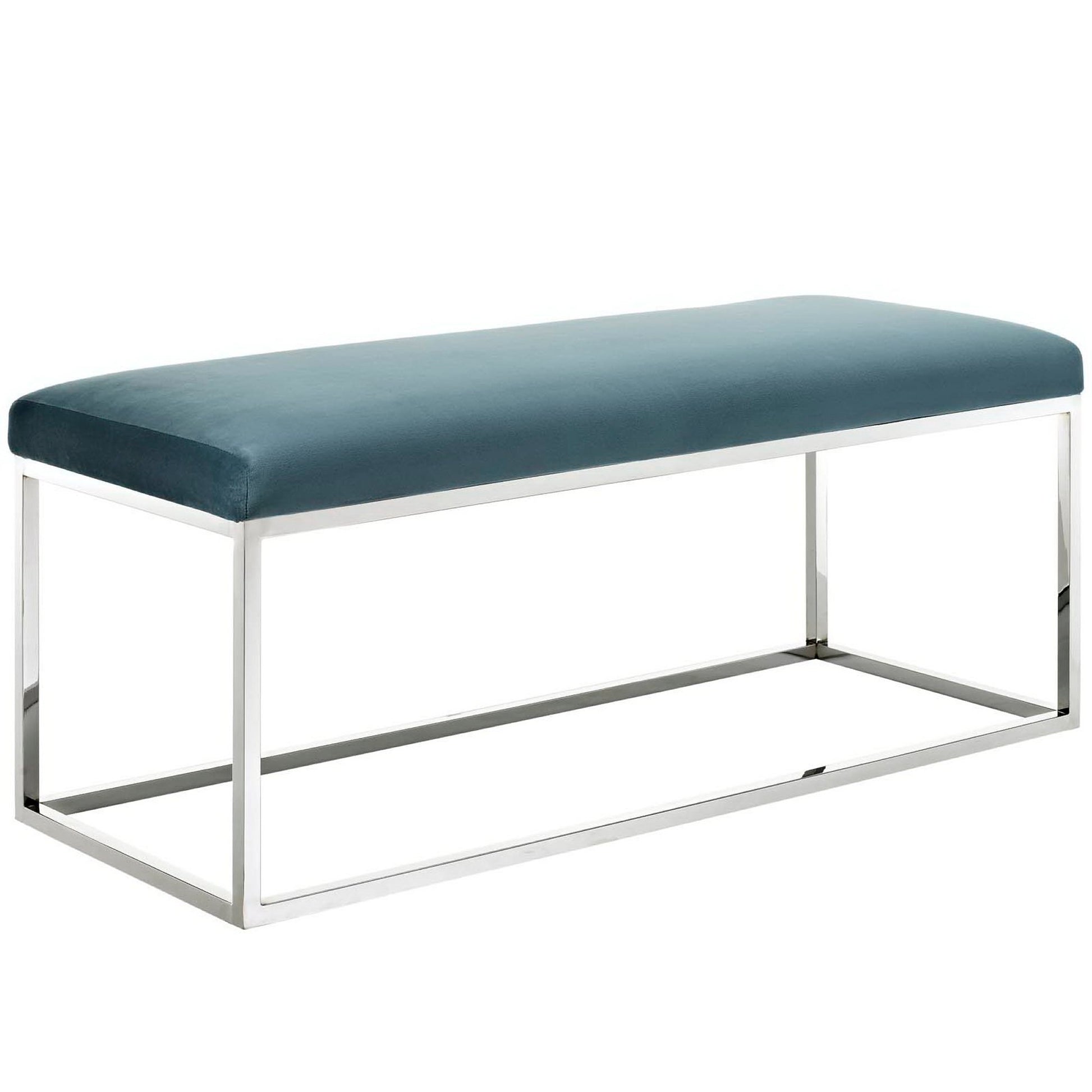 Anticipate Performance Velvet Bench - Sea Blue