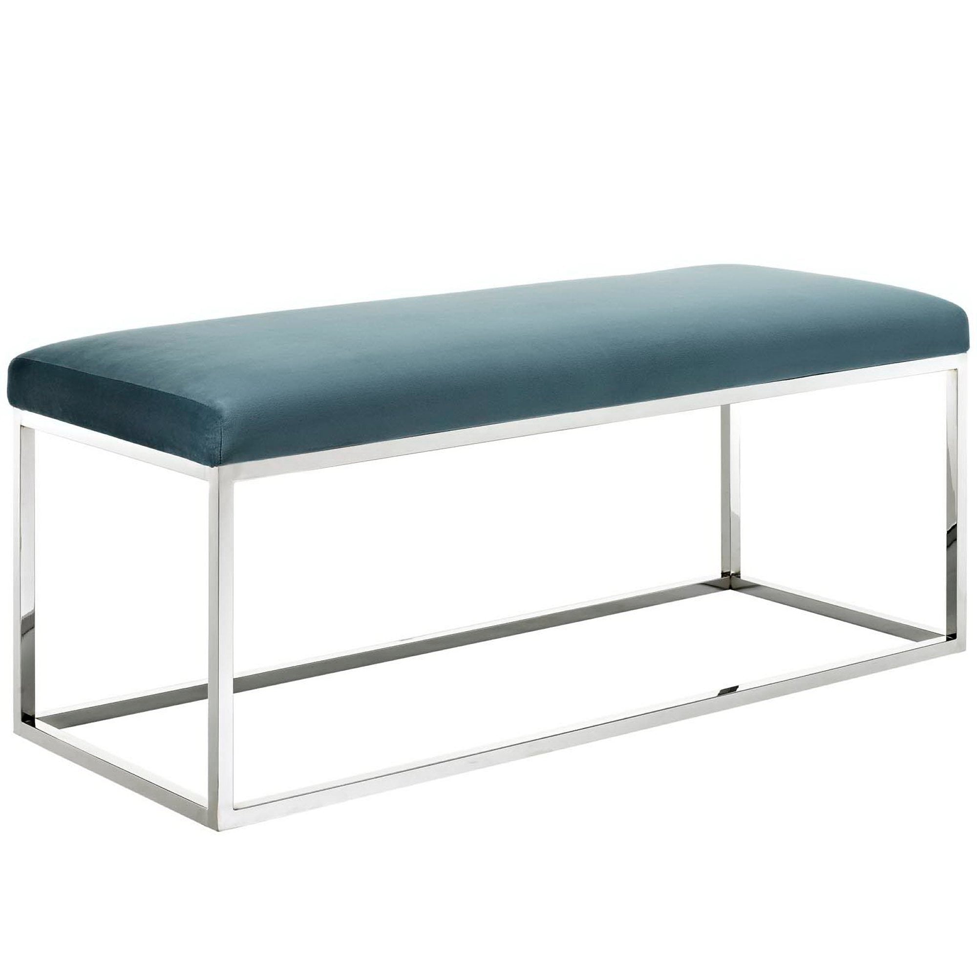 Anticipate Performance Velvet Bench - Sea Blue