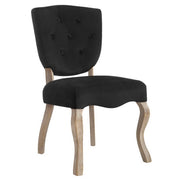 Array Vintage French Performance Velvet Dining Side Chair - Black