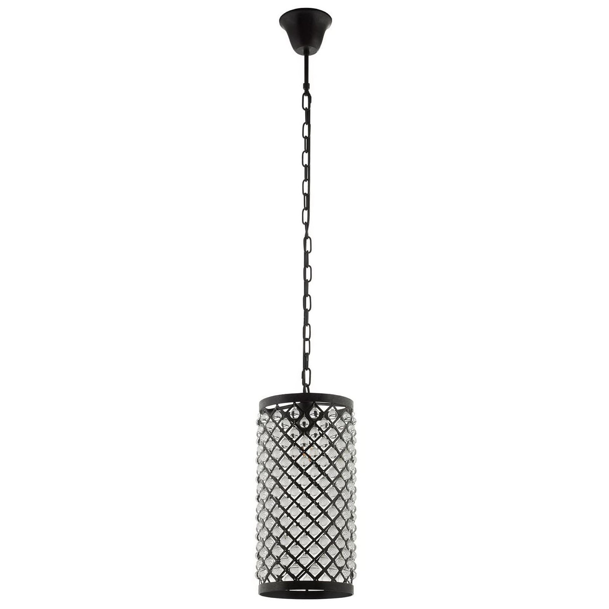 Reflect Glass and Metal Pendant Chandelier - Black