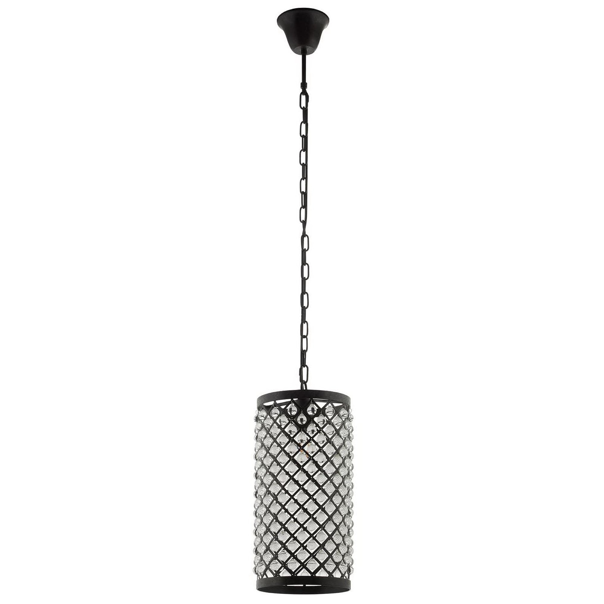 Reflect Glass and Metal Pendant Chandelier - Black