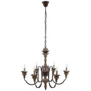 Bountiful Vintage French Pendant Ceiling Light Candelabra Chandelier - Black