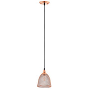 Glimmer Bell-Shaped Rose Gold Pendant Light - Yellow