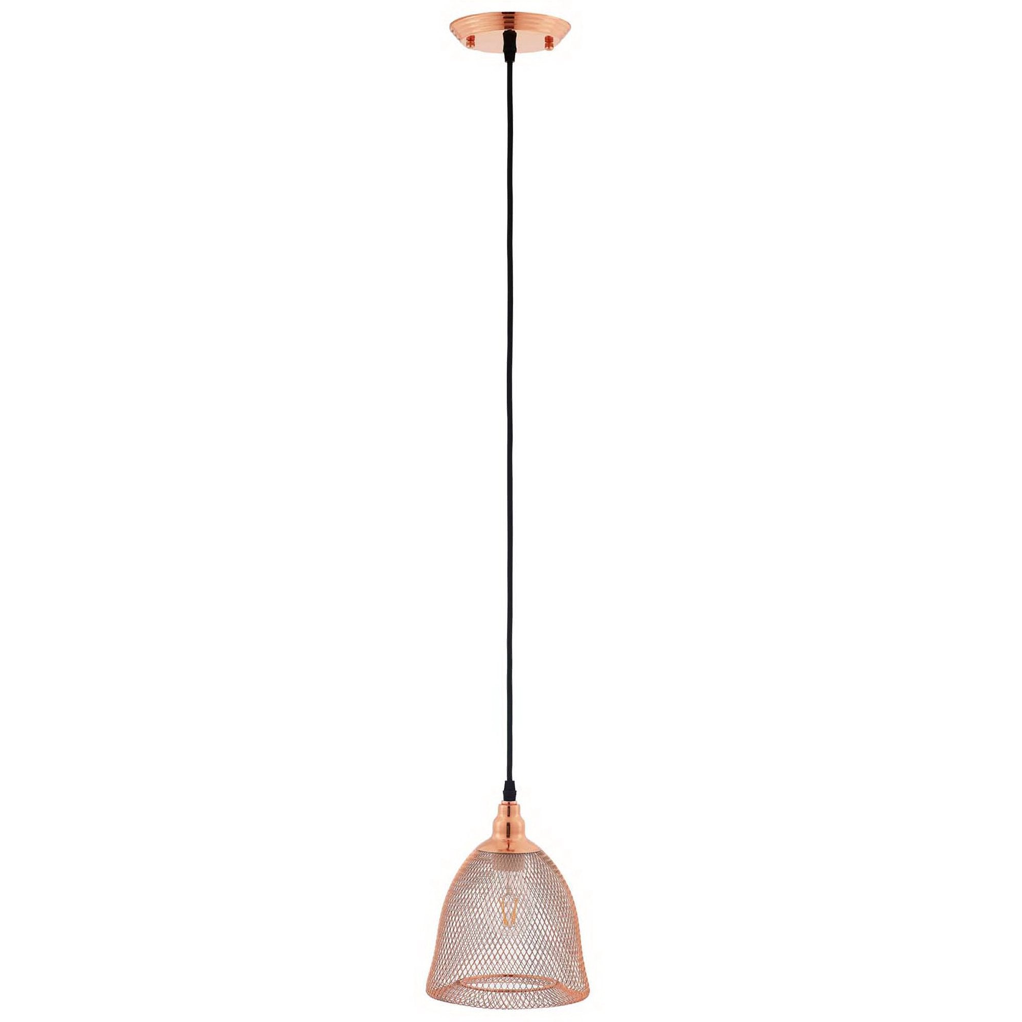 Glimmer Bell-Shaped Rose Gold Pendant Light - Yellow