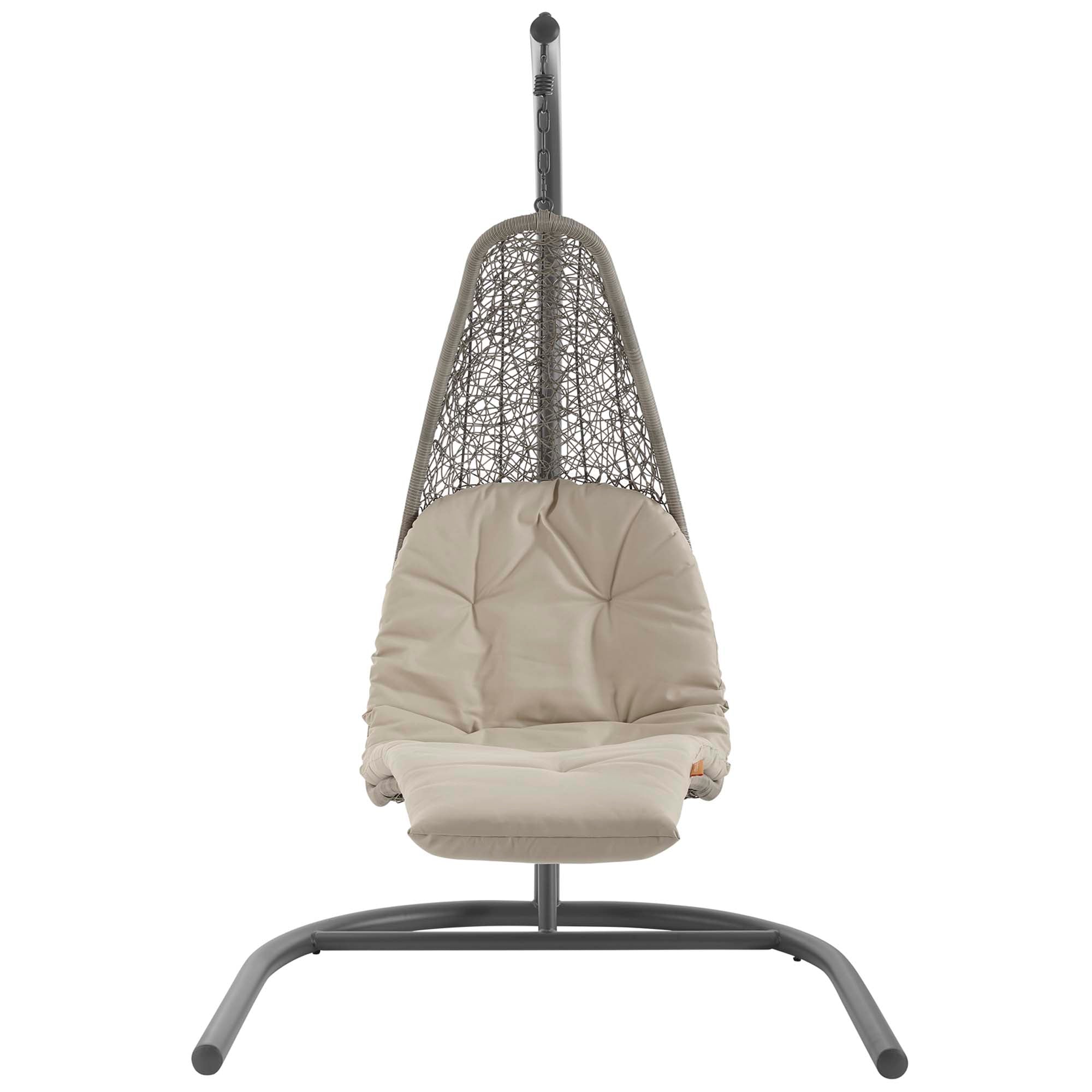 Landscape Hanging Chaise Lounge Outdoor Swing Chair - Light Gray Gray