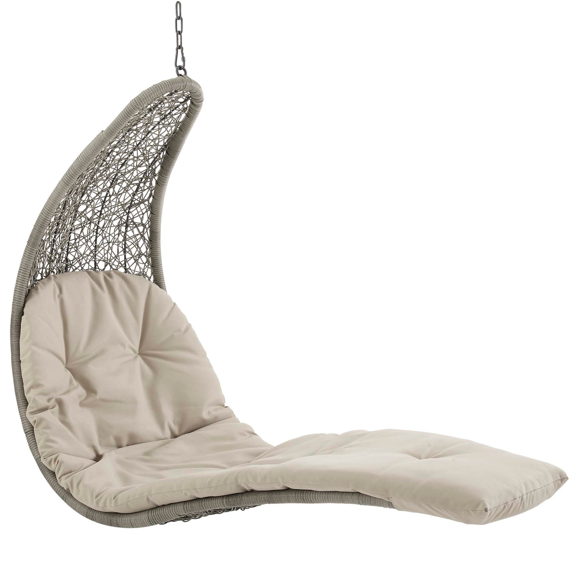 Landscape Hanging Chaise Lounge Outdoor Swing Chair - Light Gray Navy