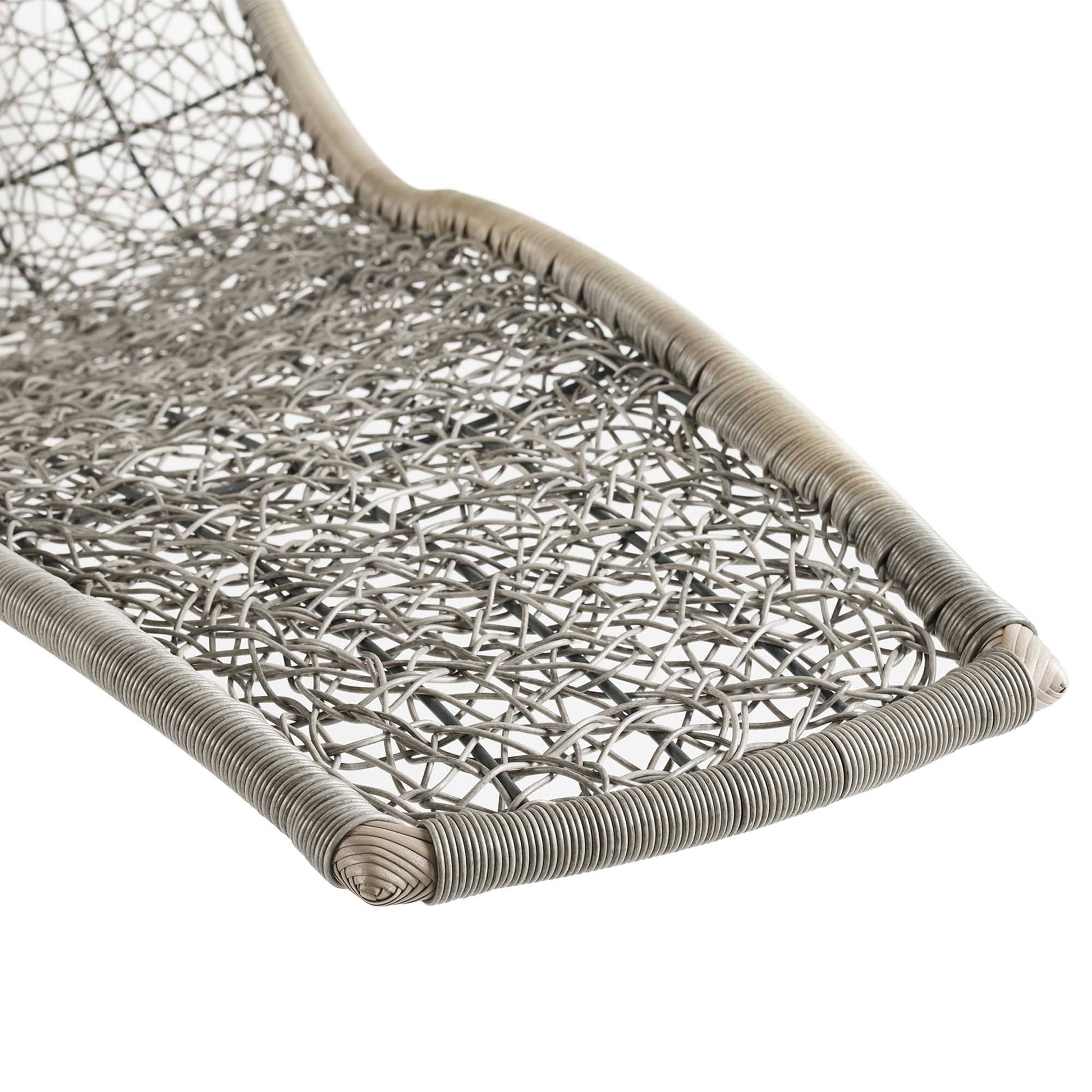 Landscape Hanging Chaise Lounge Outdoor Swing Chair - Light Gray Red
