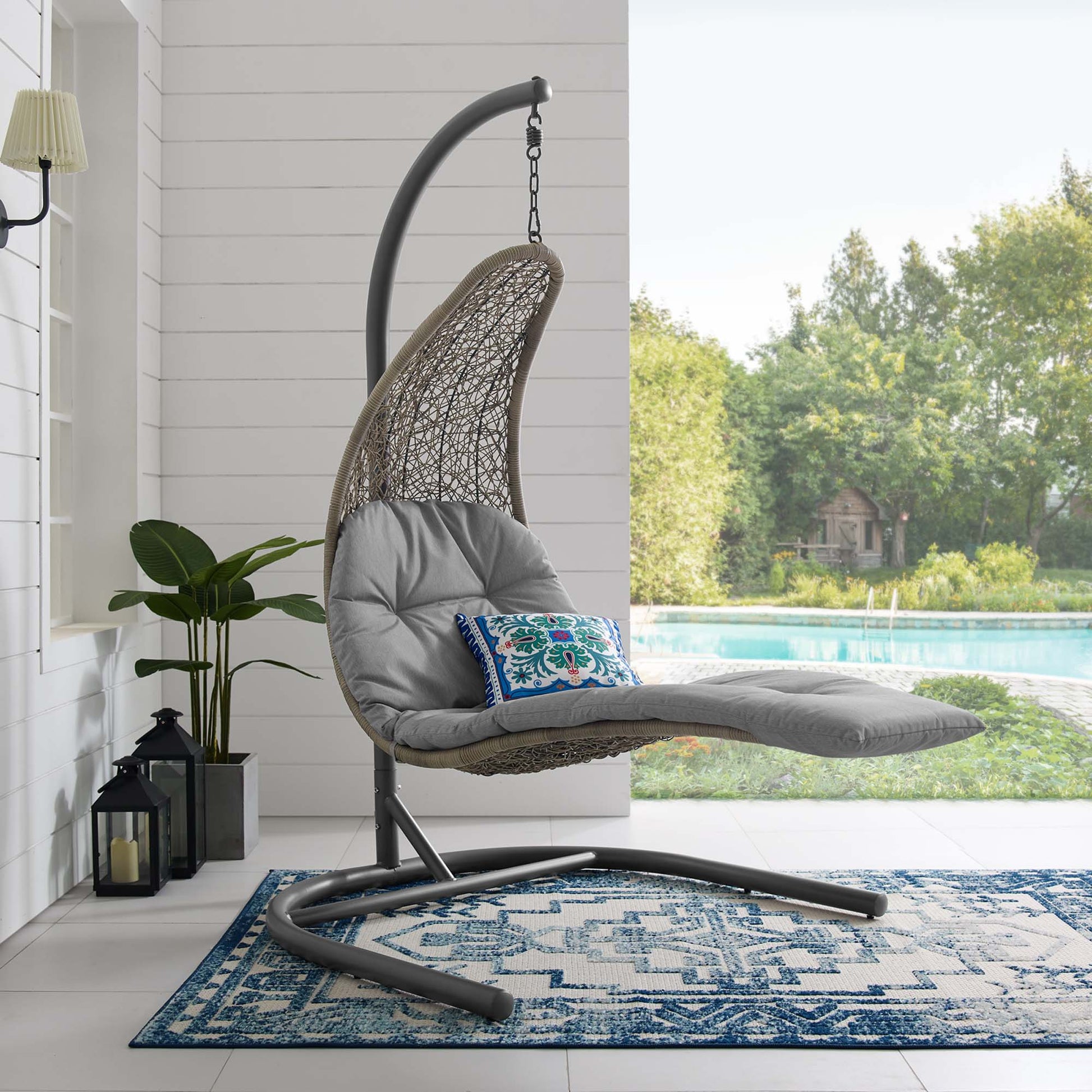 Landscape Hanging Chaise Lounge Outdoor Swing Chair