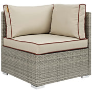 Repose Outdoor Patio Corner - Light Gray Beige