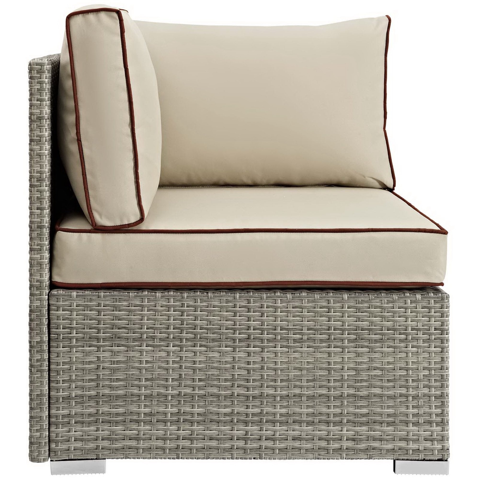 Repose Outdoor Patio Corner - Light Gray Charcoal