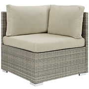 Repose Sunbrella® Fabric Outdoor Patio Corner - Light Gray Beige