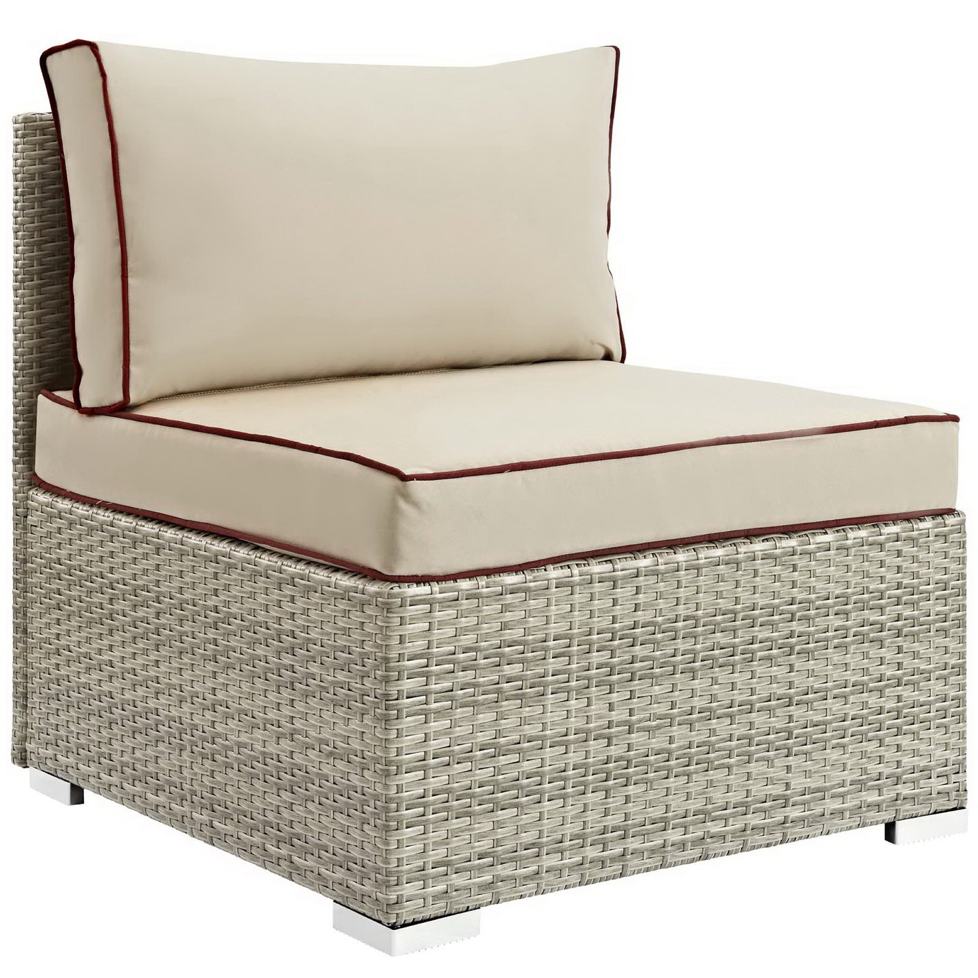 Repose Outdoor Patio Armless Chair - Light Gray Beige