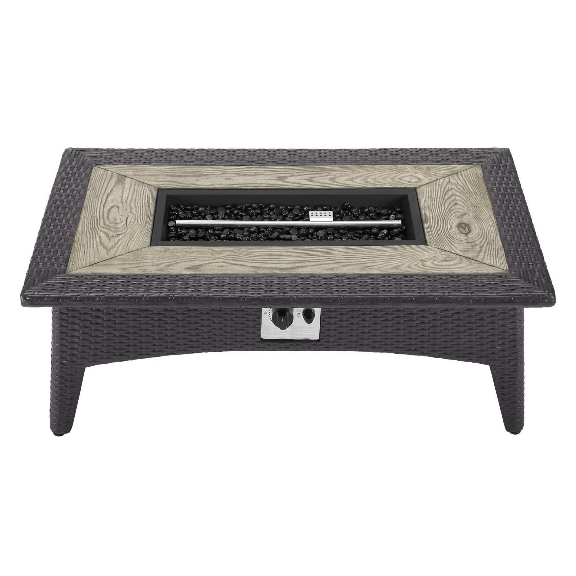 Splendor 43.5" Rectangle Outdoor Patio Fire Pit Table