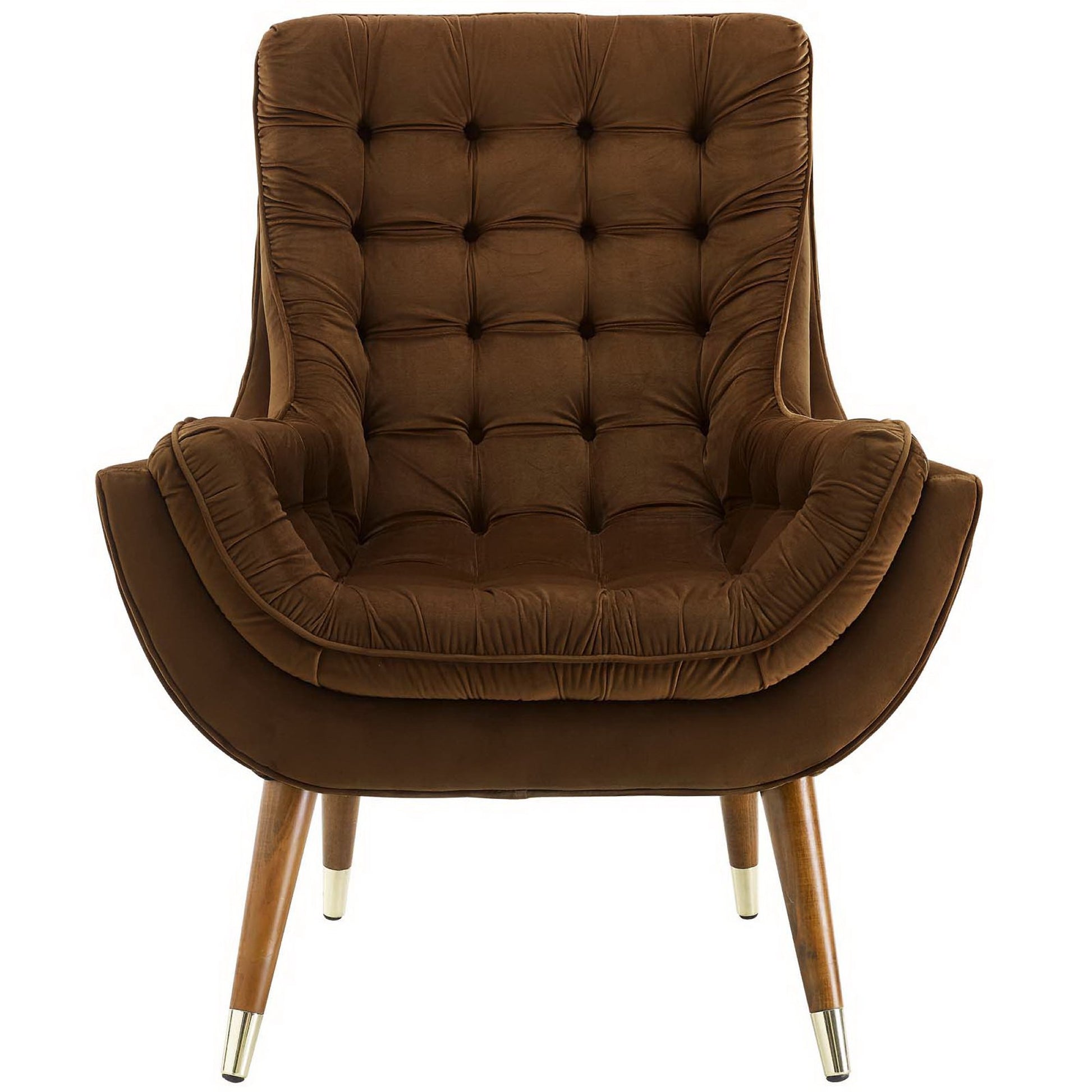 Suggest Button Tufted Performance Velvet Lounge Chair - Teal