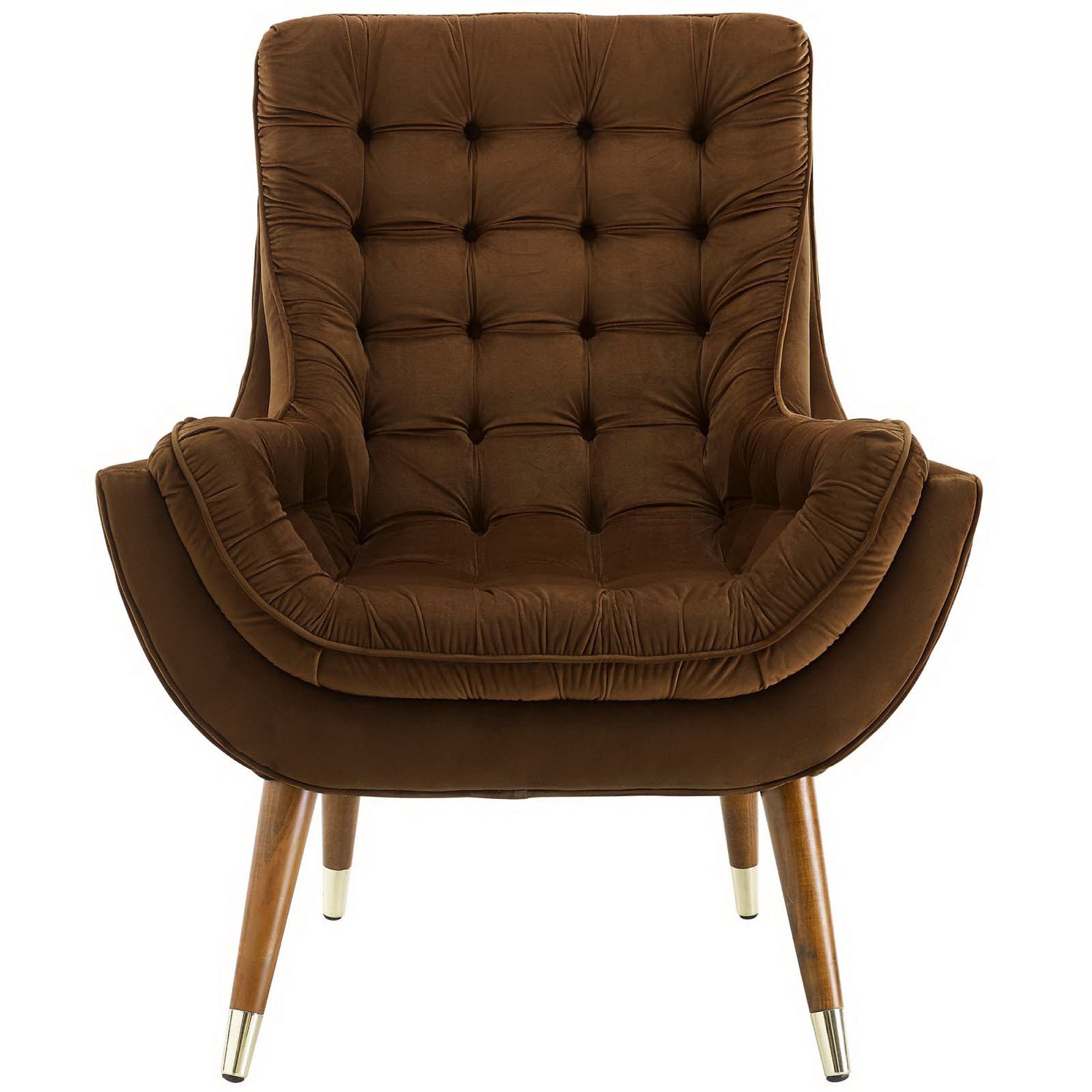 Suggest Button Tufted Performance Velvet Lounge Chair - Teal