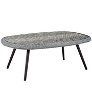 Endeavor Outdoor Patio Wicker Rattan Coffee Table - Gray