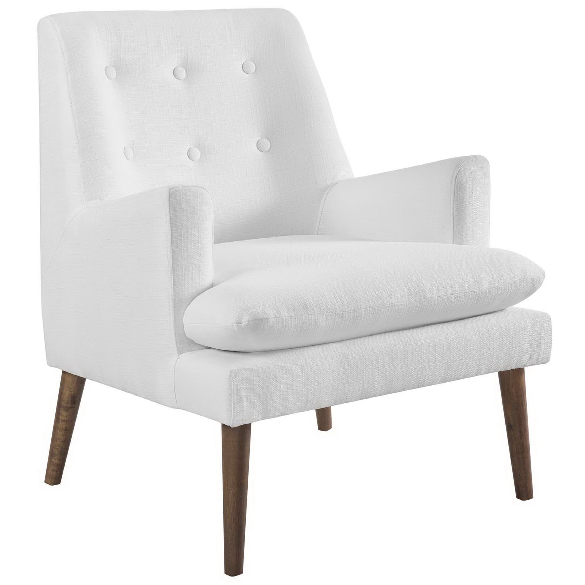 Leisure Upholstered Lounge Chair - White