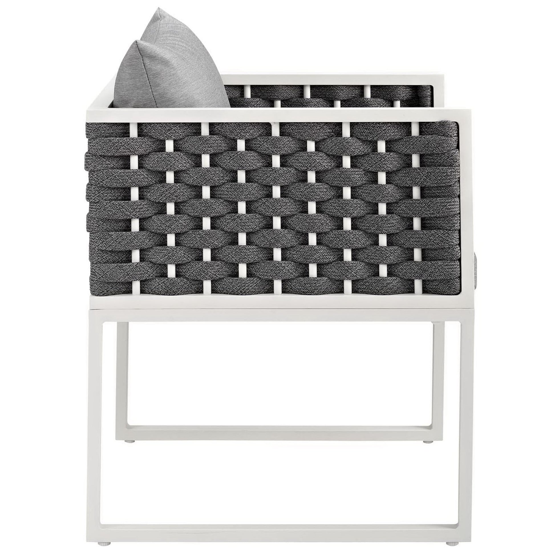 Stance Outdoor Patio Aluminum Dining Armchair - White Navy